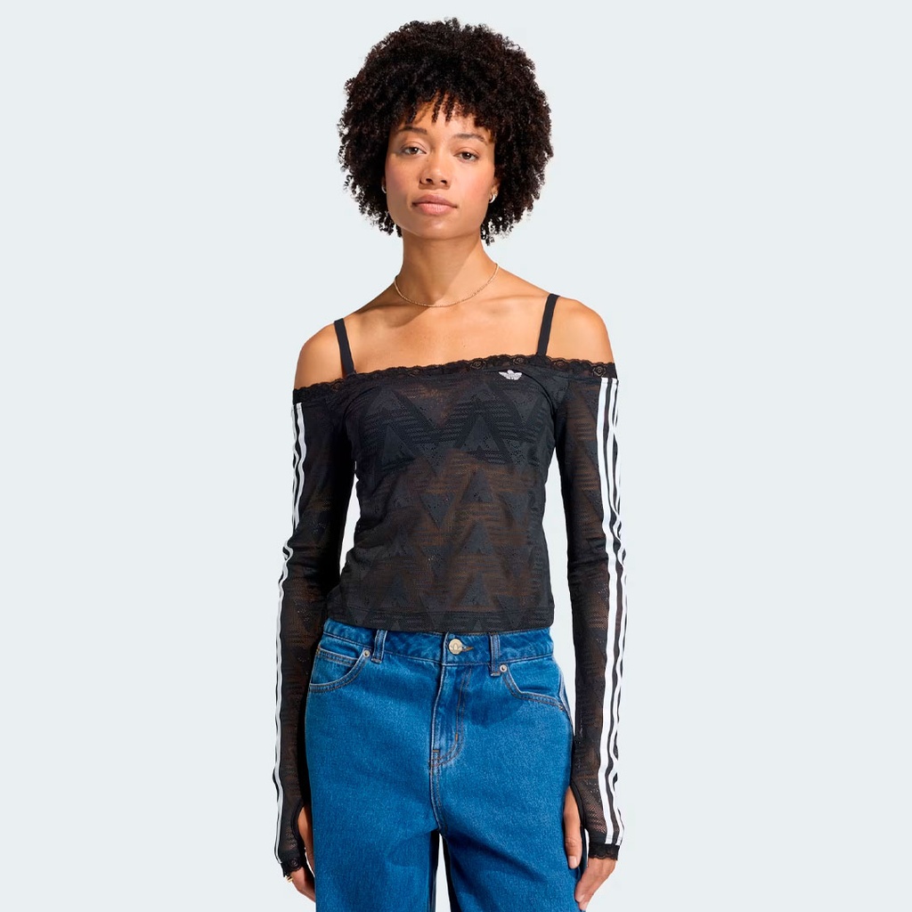 KD0350 ADIDAS APP LACE BARDOT TOP FEMALE