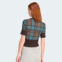 KW4548 ADIDAS APP V-NECK CHECK FEMALE