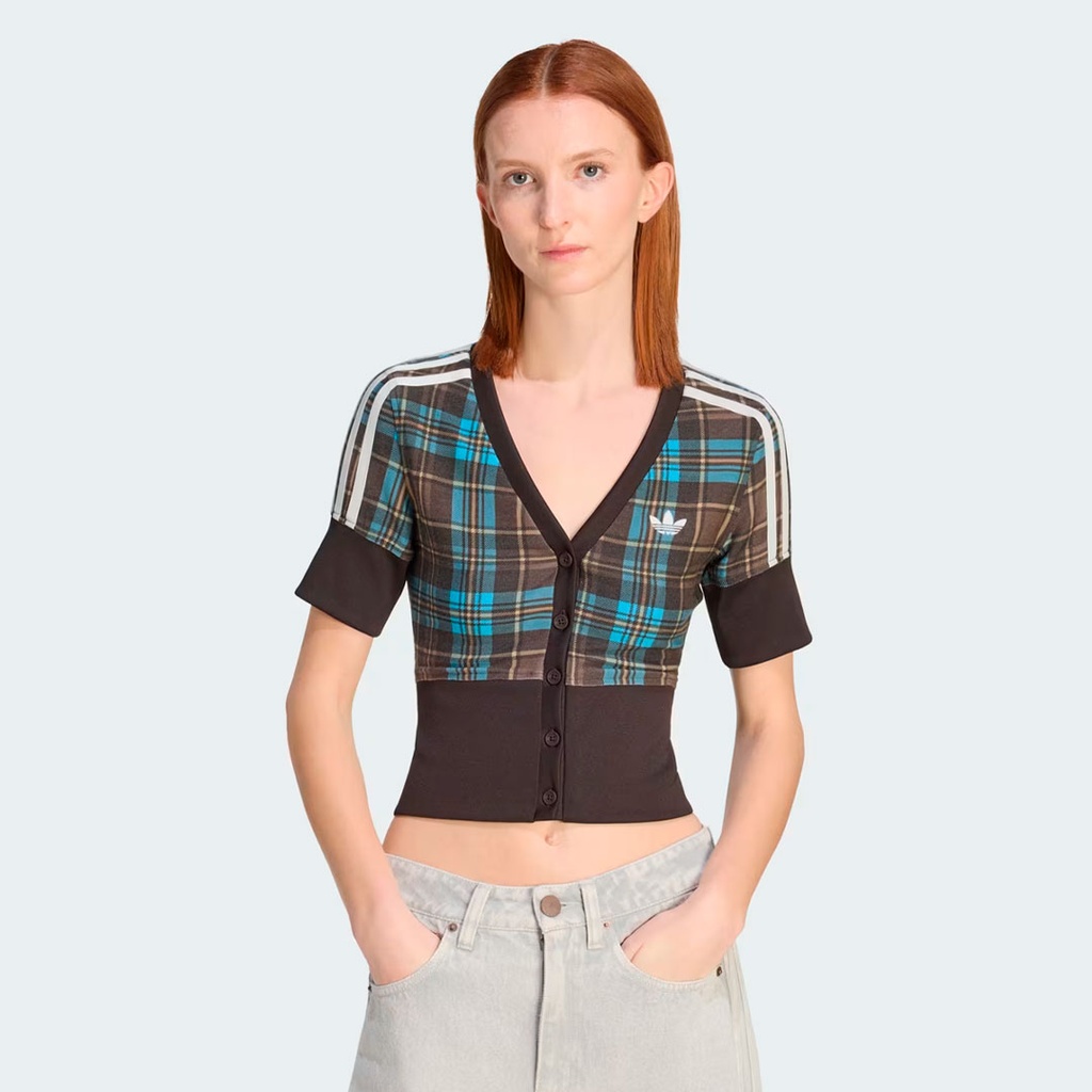 KW4548 ADIDAS APP V-NECK CHECK FEMALE