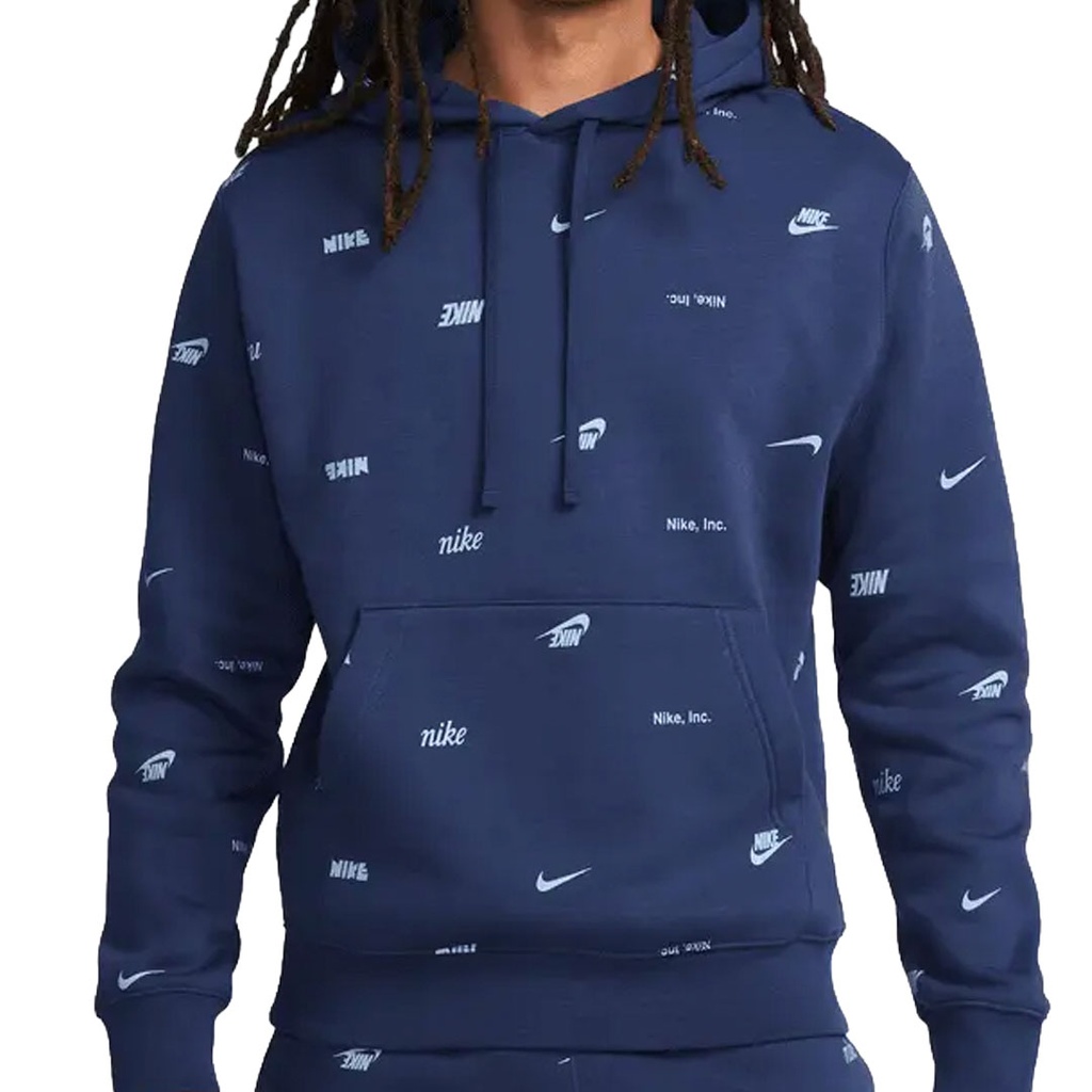 M NK CLUB BB PO AOP HOODIE