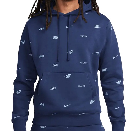 M NK CLUB BB PO AOP HOODIE